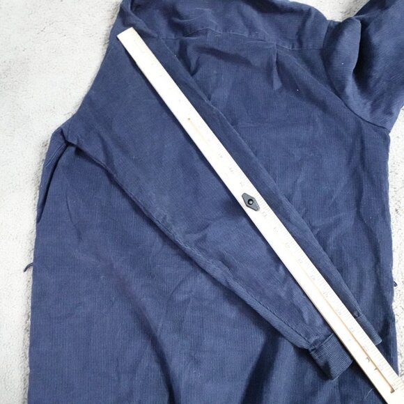 Vintage LL Bean Dress 10 Blue Corduroy Modest Prairie Cottagecore Plant Mom USA - Picture 10 of 11